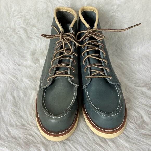 Red Wing Heritage Classic Moc Short Boot in Indigo Legacy Leather 7.5B - Picture 2 of 10